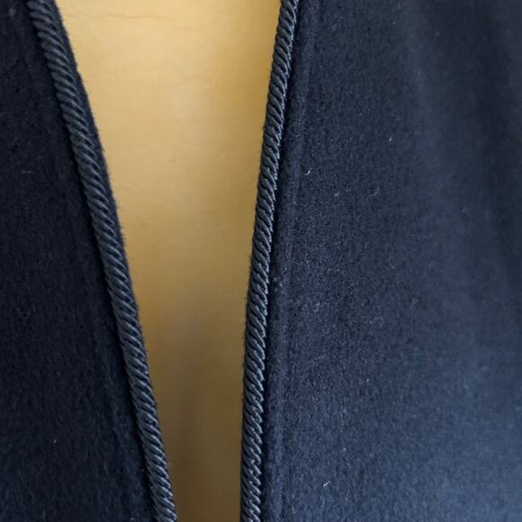 Vintage 1960s Womans’ Alorna Black 100% Forstmann Fabrics Wool Long Overcoat - Picture 9 of 16